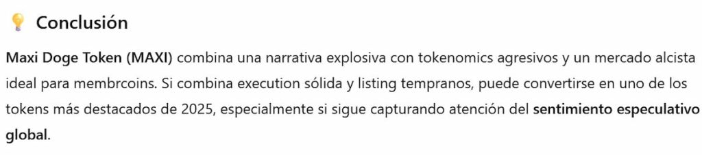 La IA ChatGPT escoge a MAXI en segundo lugar