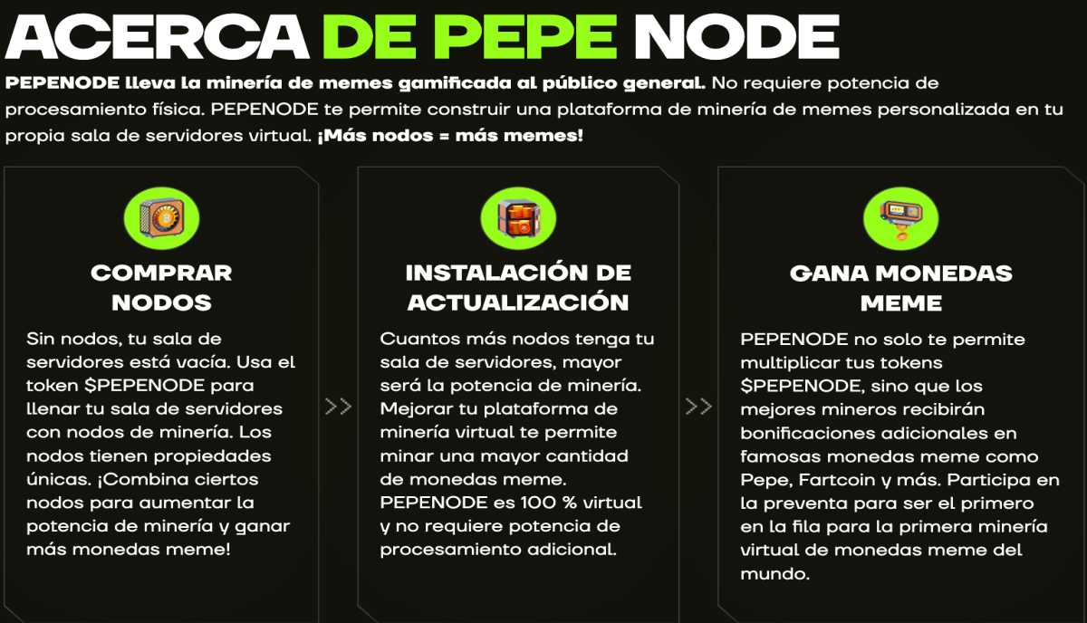 La minería virtual de Pepenode
