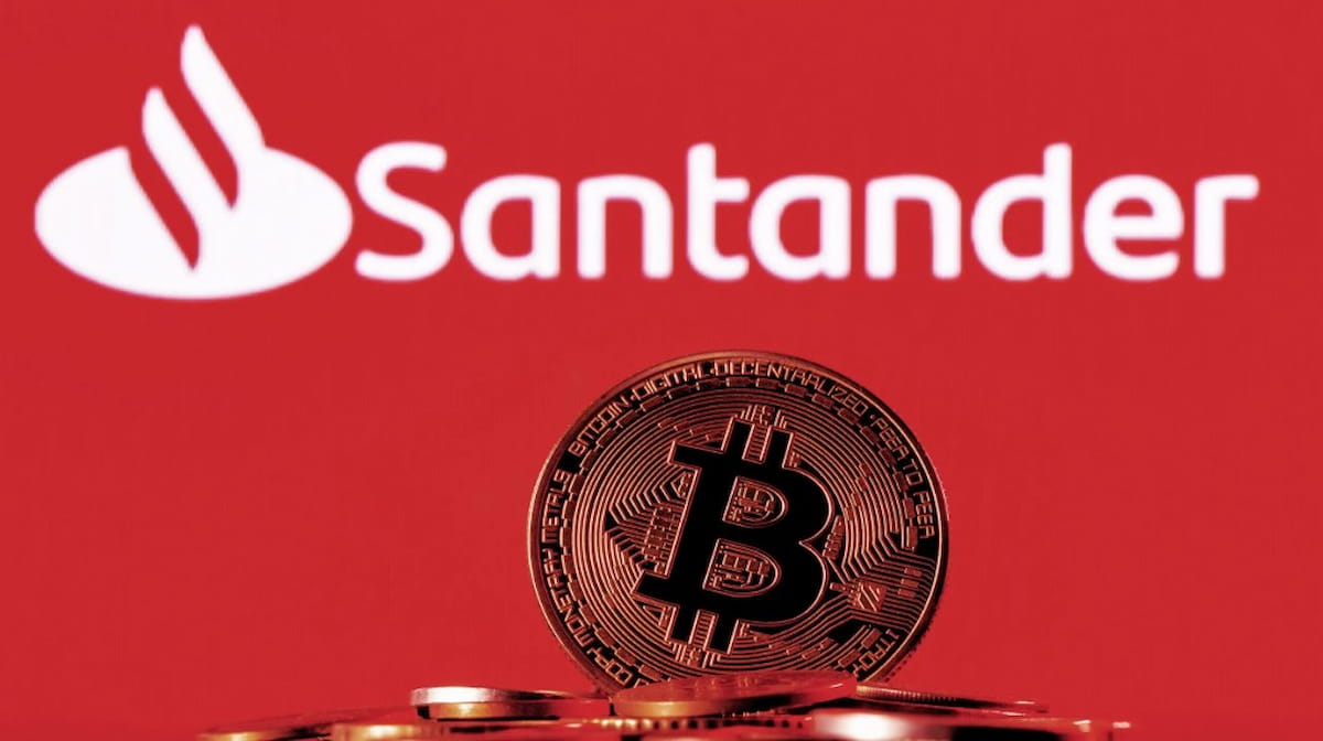 El gigante bancario español Banco Santander lanza servicios de criptomonedas para minoristas