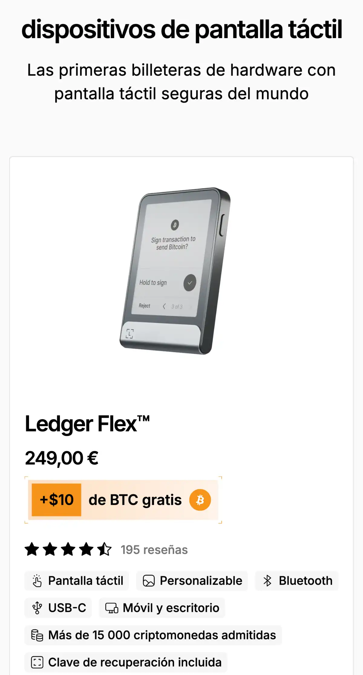 Ledger Stax- La mejor billetera de hardware para almacenamiento a largo plazo