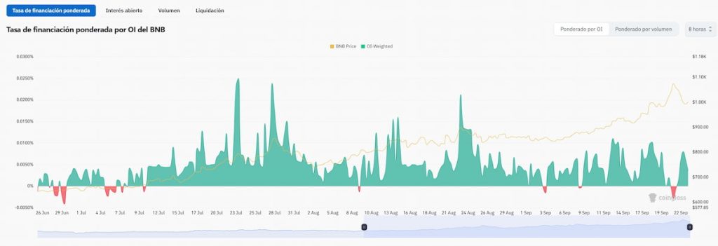 A pesar del rally de BNB, Las tasas de financiación muestran que los traders apuestan contra el repunte