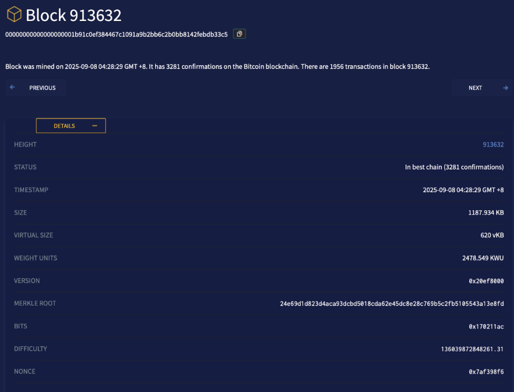 Análisis bloque de Bitcoin
