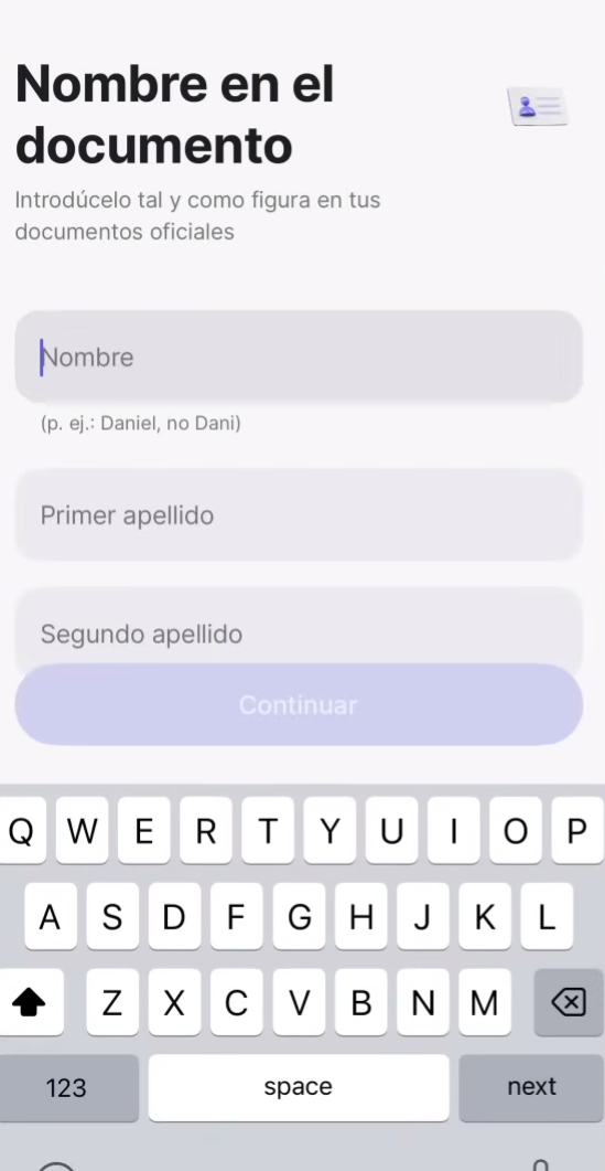 Verificar datos de registro para crear una cuenta con Revolut