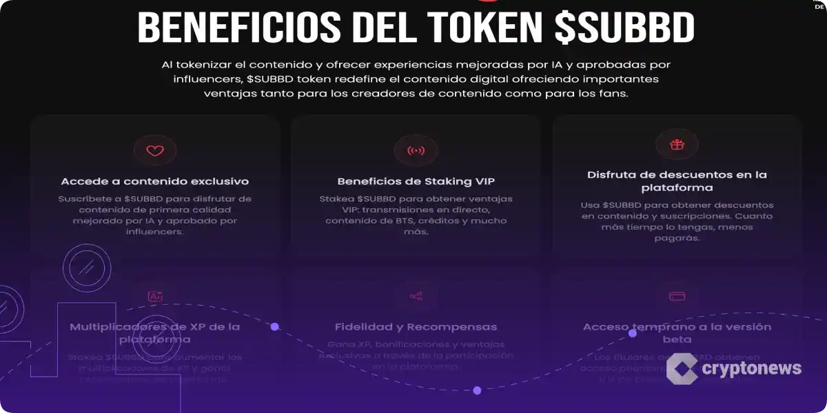 Los beneficios del token SUBBD - Nueva cripto
