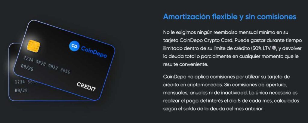 Tarjeta de crédito CoinDepo