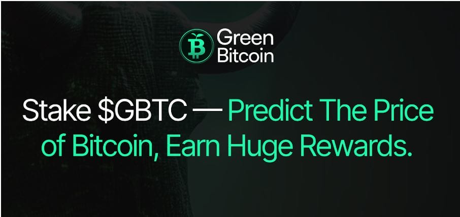 De previsões a lucros: por dentro da estratégia revolucionária do Green Bitcoin ($GBTC) e seu modelo exclusivo de “Gamified Green Staking”