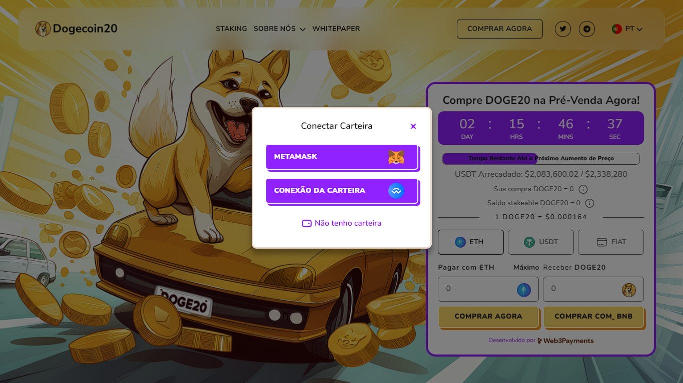 Conectar carteira para comprar Dogecoin20