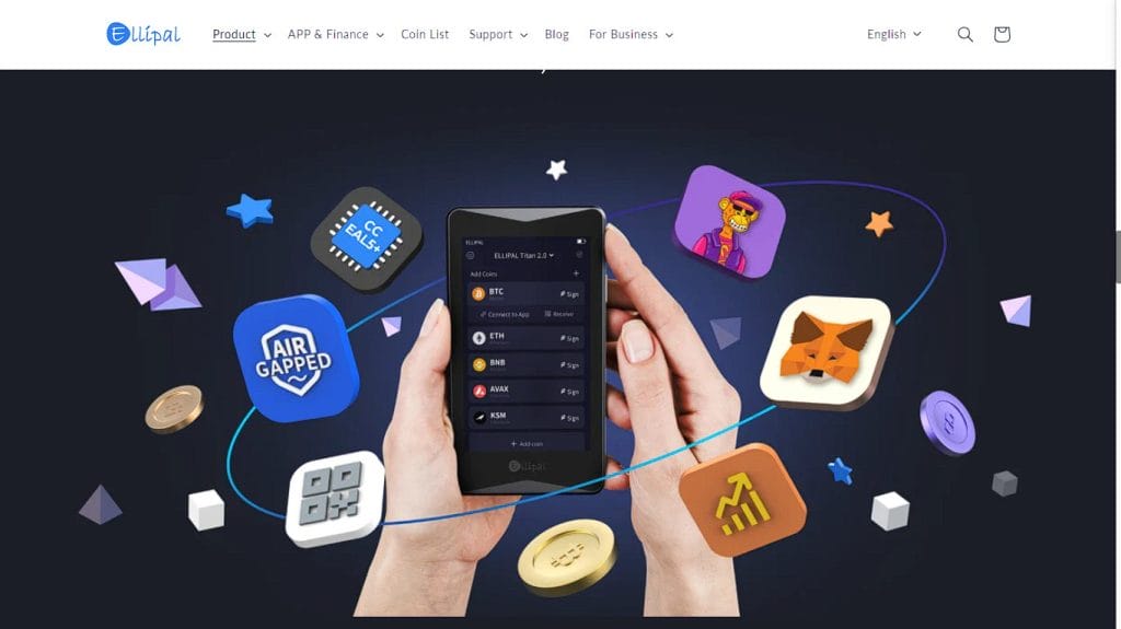 Cold Wallet de Criptomoedas - Ellipal
