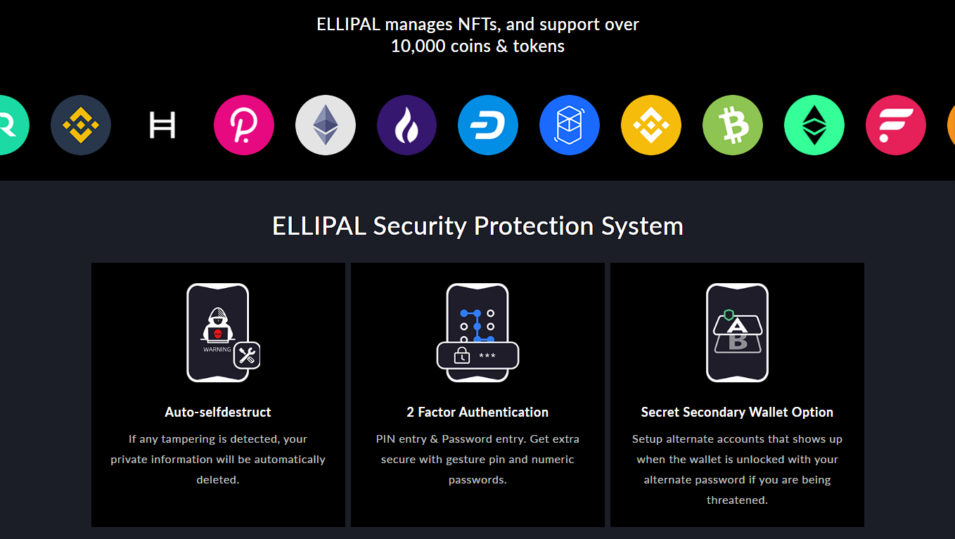 Segurança da carteira Ellipal Titan 2.0 