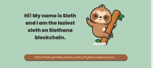 Slothana ($Sloth) Novo memecoin baseado na rede Solana