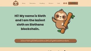 Guia como comprar Slothana - visita ao site oficial do projeto