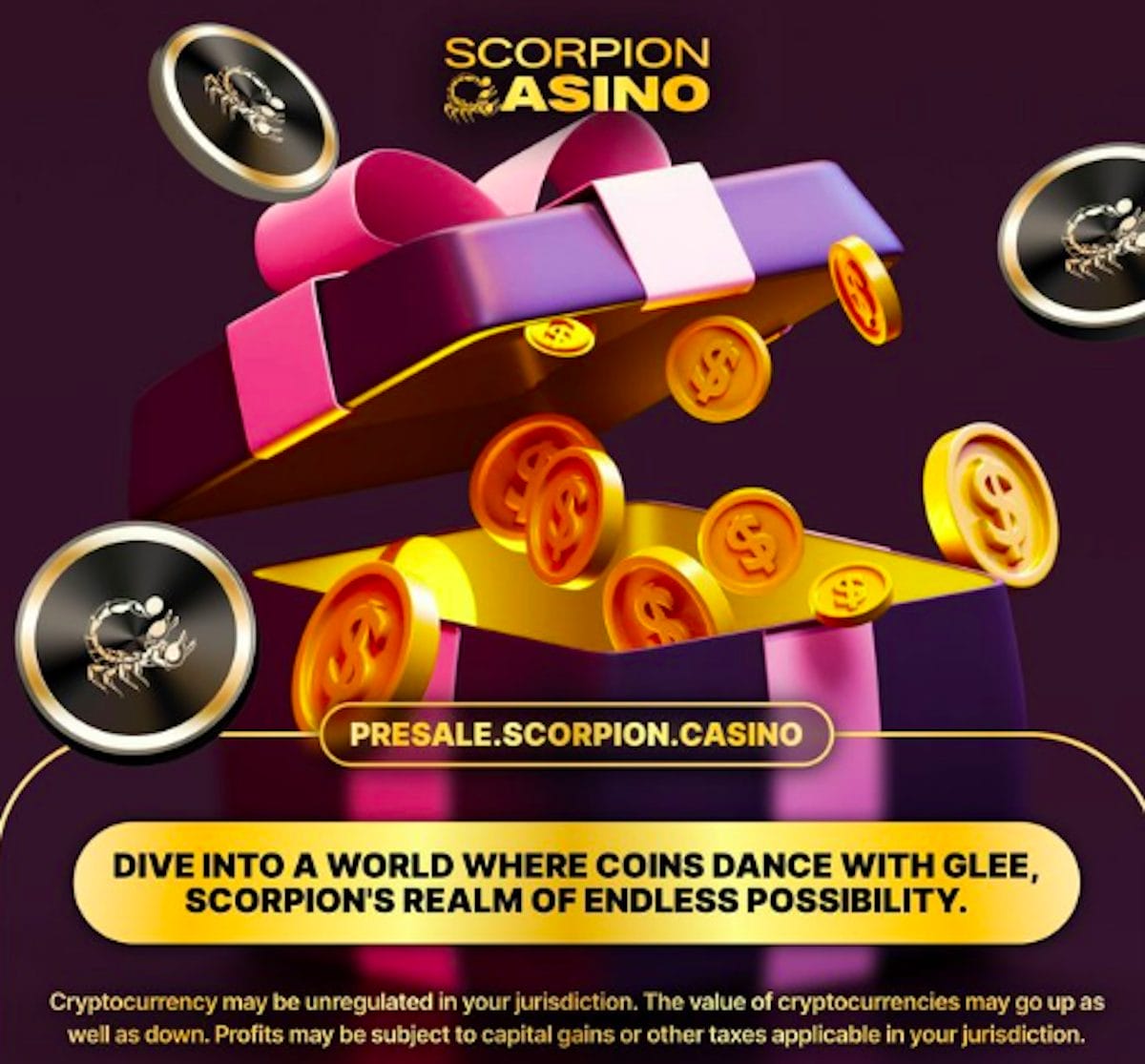 Scorpion Casino (SCORP) oferece apostas esportivas e muito mais. Pré-venda está prestes a se esgotar