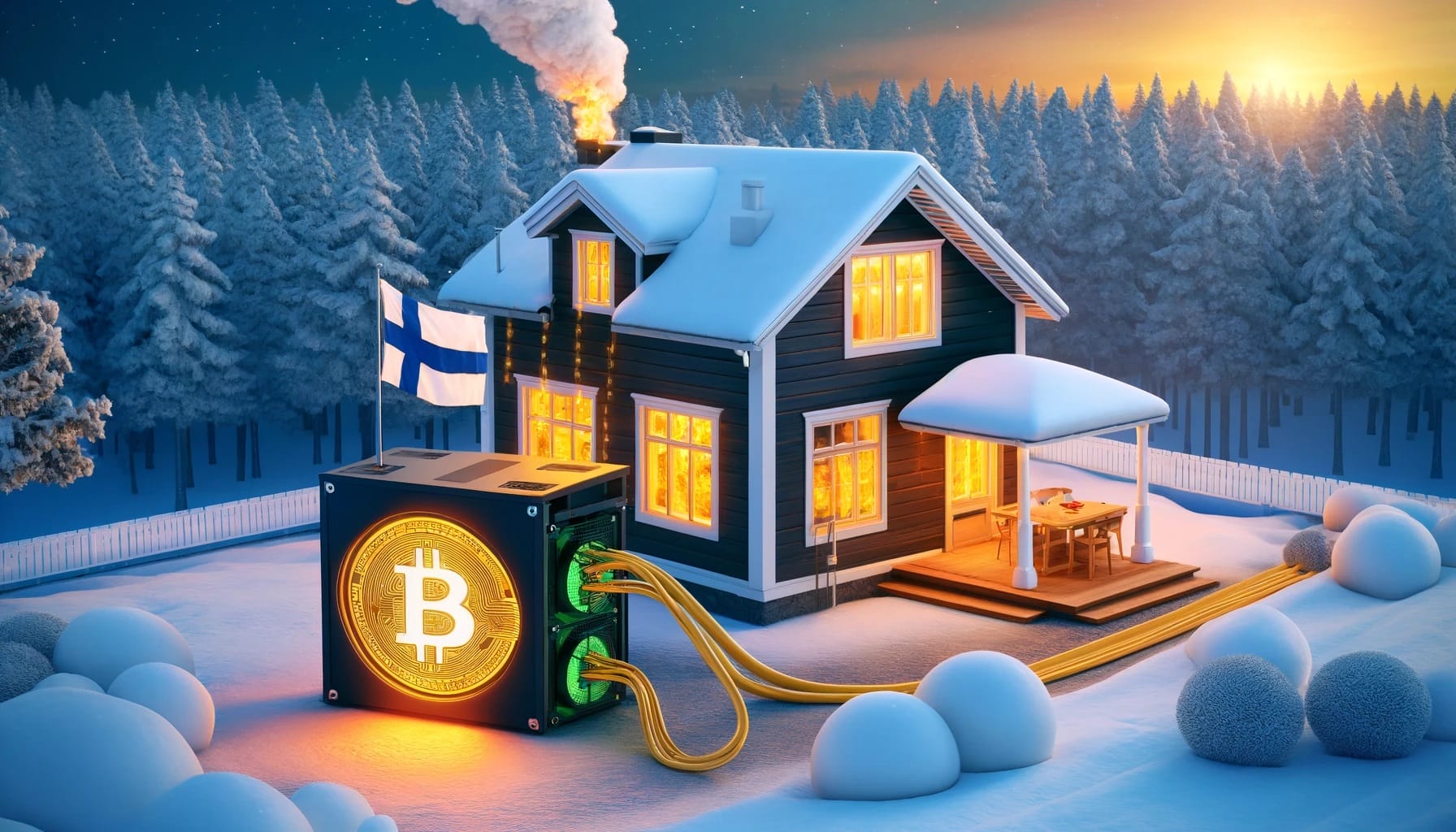 Novo projeto na Finlândia usa a mineração de Bitcoin para aquecer residências