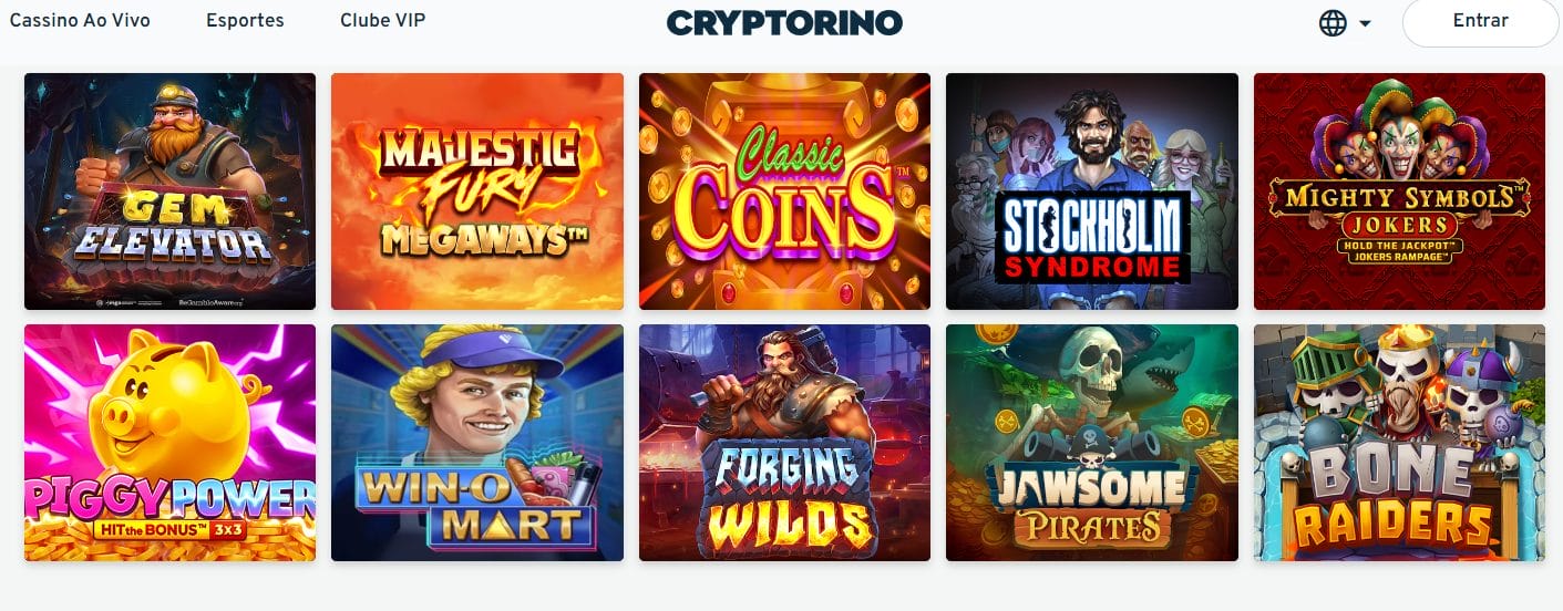 Cryptorino casino home page