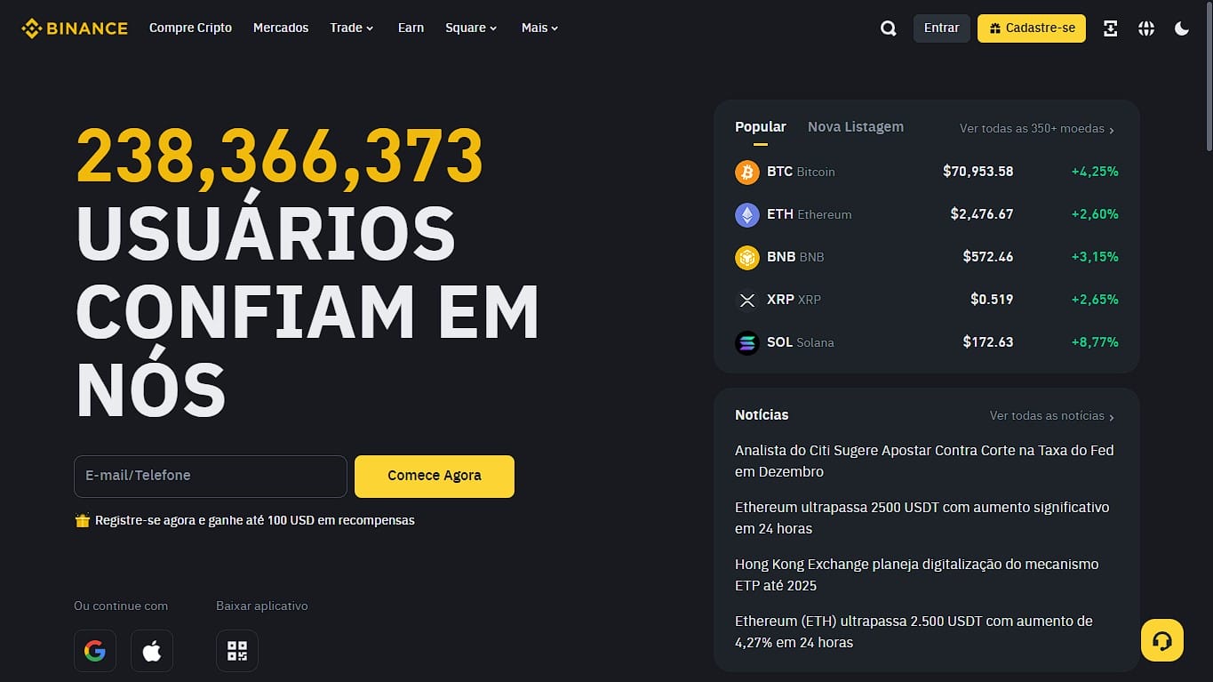 Imagem binance corretora