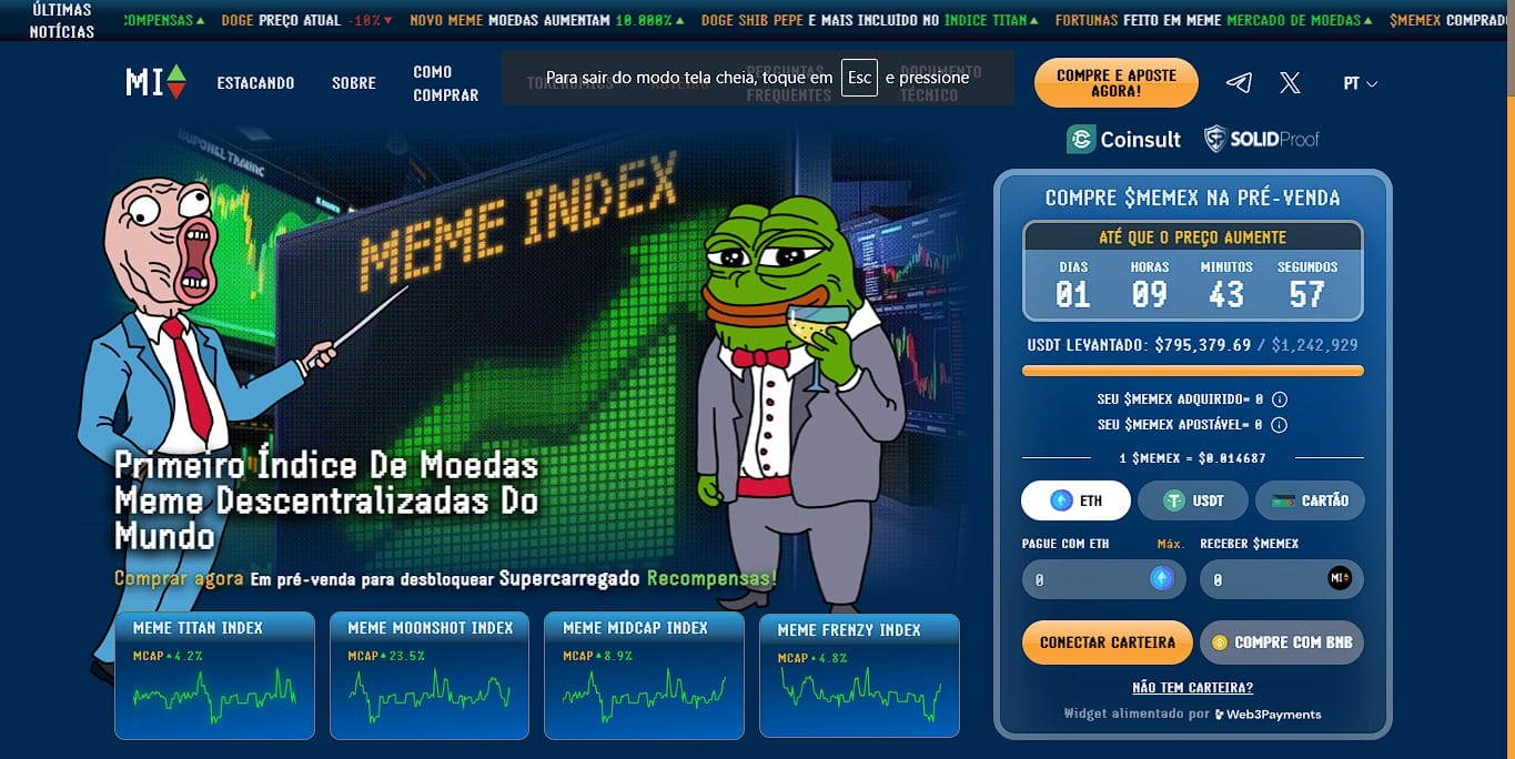 Histórico e previsão de preço de Meme Index, entenda os potenciais de valorização