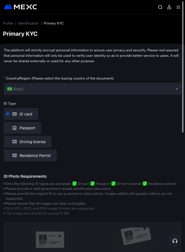 verificar-identidade-na-mexc