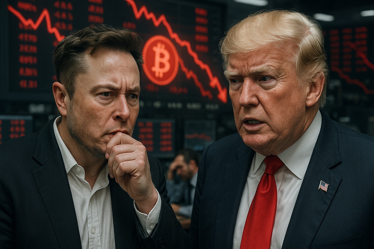 Bitcoin hoje: tensão entre Musk e Trump