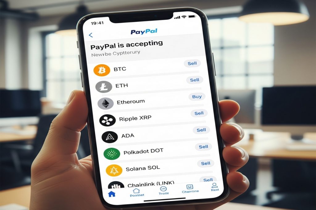 Paypal aceita 100 tipos de criptomoedas