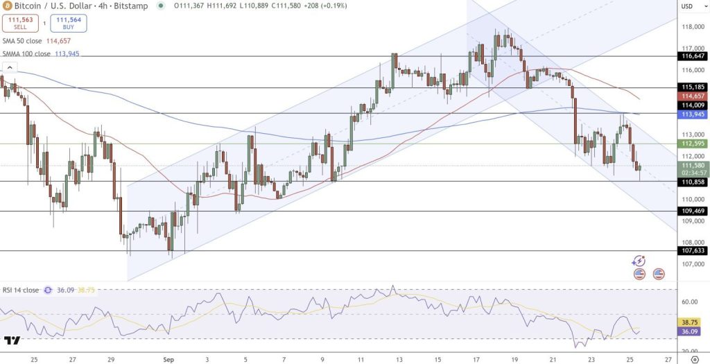 Gráfico do Bitcoin (BTC) no TradingView