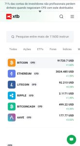 Criptomoedas na XTB