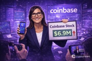 Cathie Wood muda de estratégia e compra US$ 6,9 milhões em ações da Coinbase – a ARK está apostando em uma recuperação?