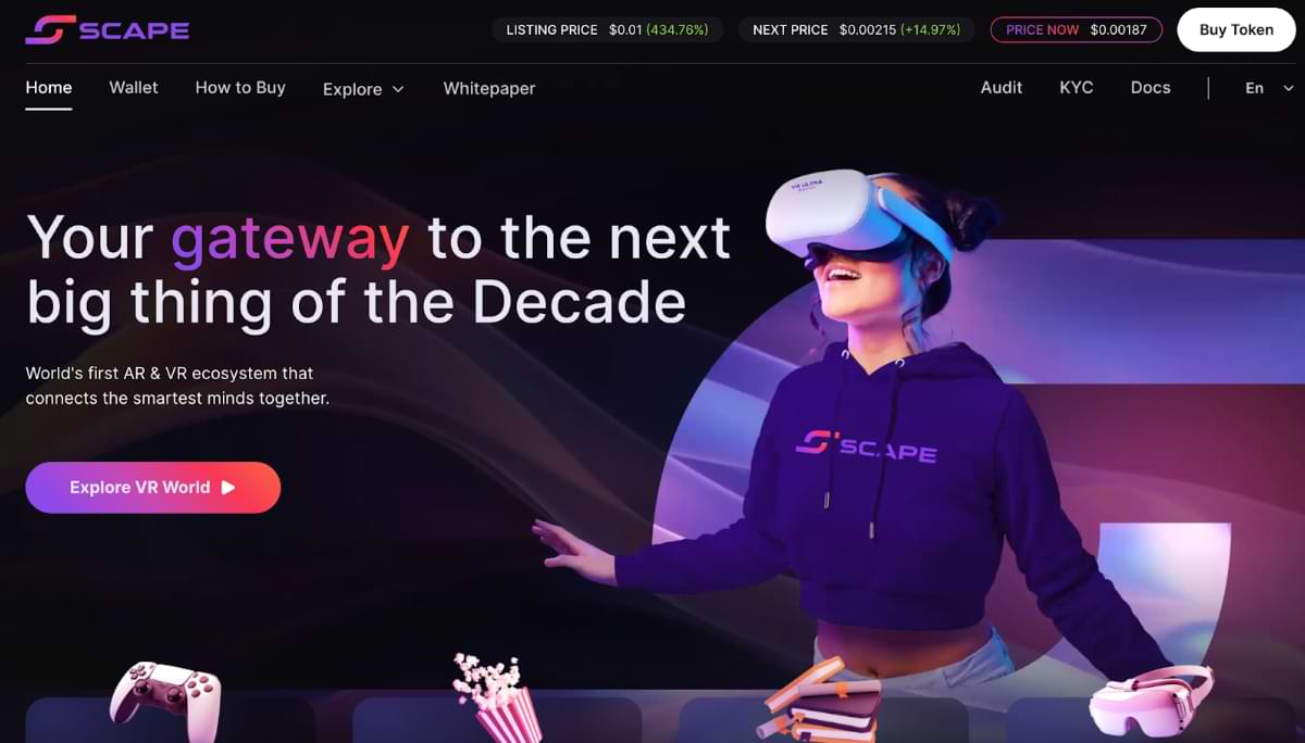 5thScape samlar in över $1 miljon för världens första VR/AR-krypto – Försäljningen pågår nu