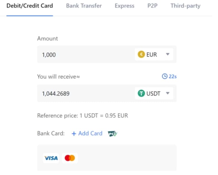 betalningsmetoder MEXC Dogecoin