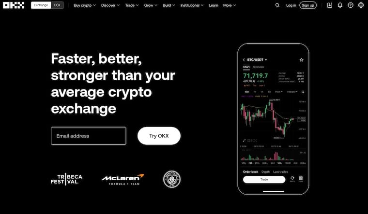 OKX hemsida