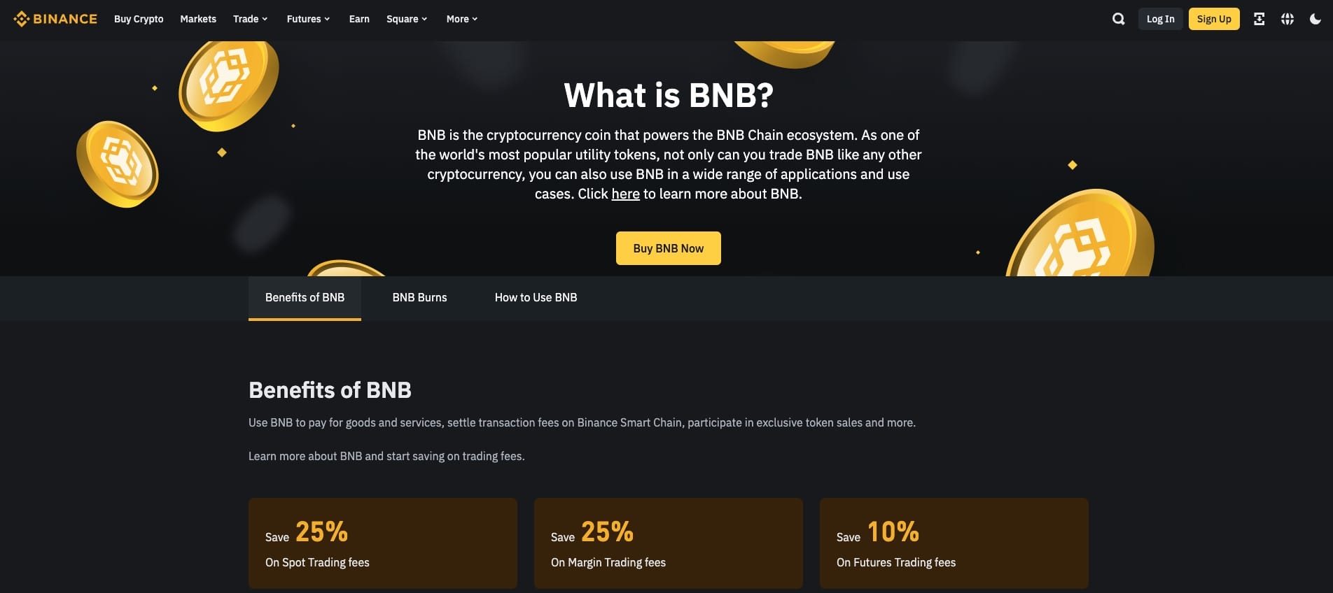 BNB PoS mynt nettside