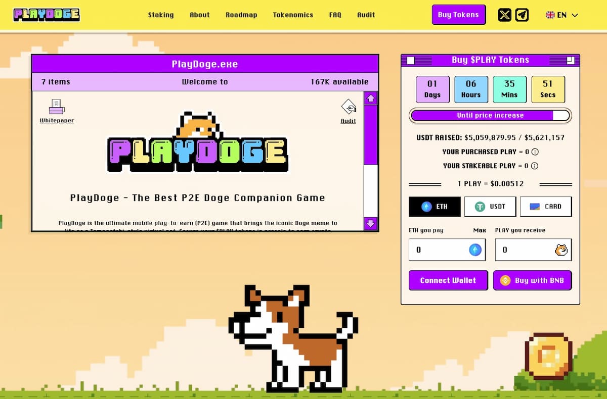 Playdoge beste altcoins nettside