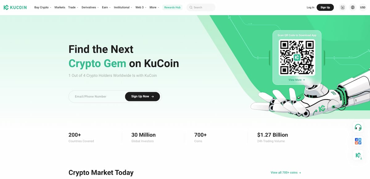 kucoin hjemmeside