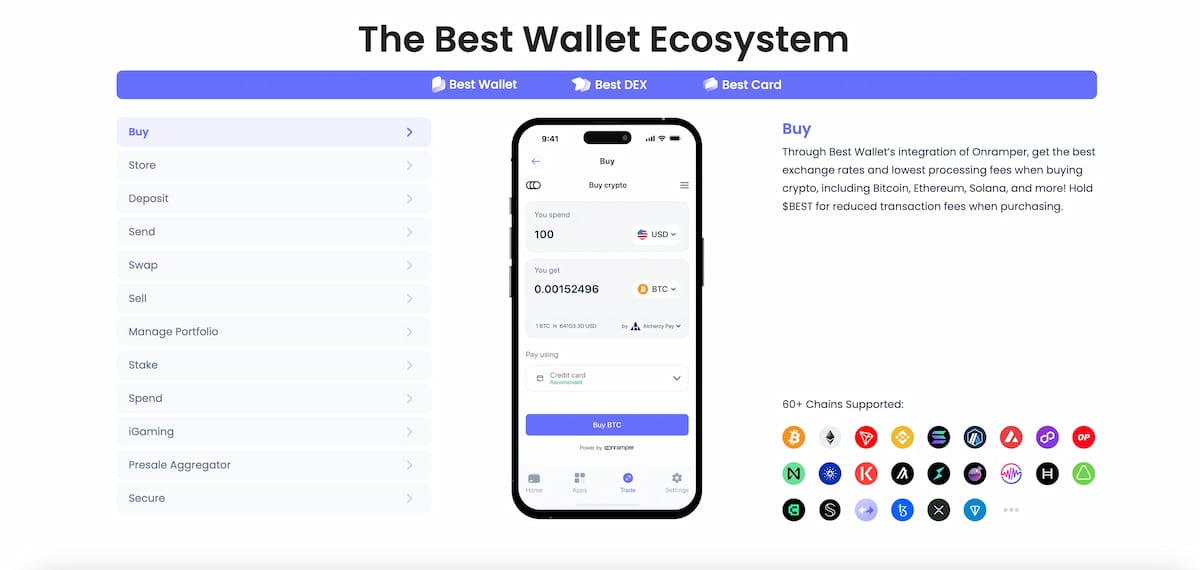 Best Wallet funksjoner og økosystem