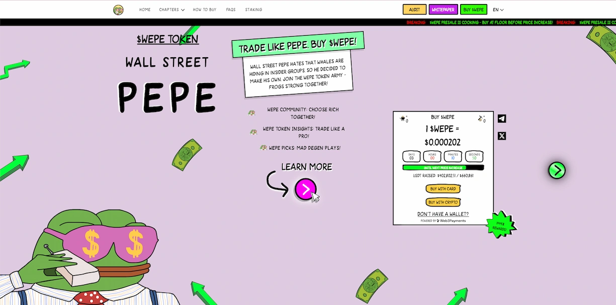 Wall Street Memes nettside