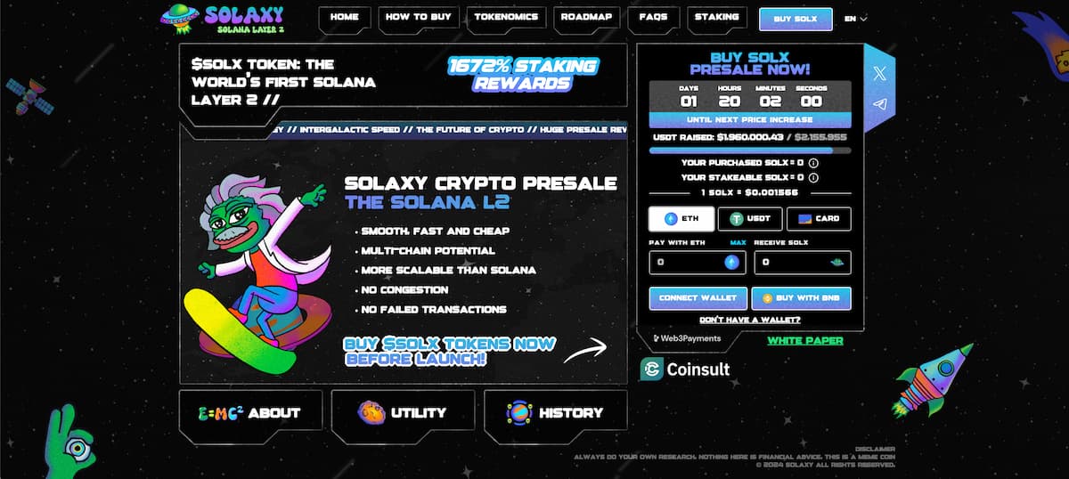 Solaxy forside penny krypto