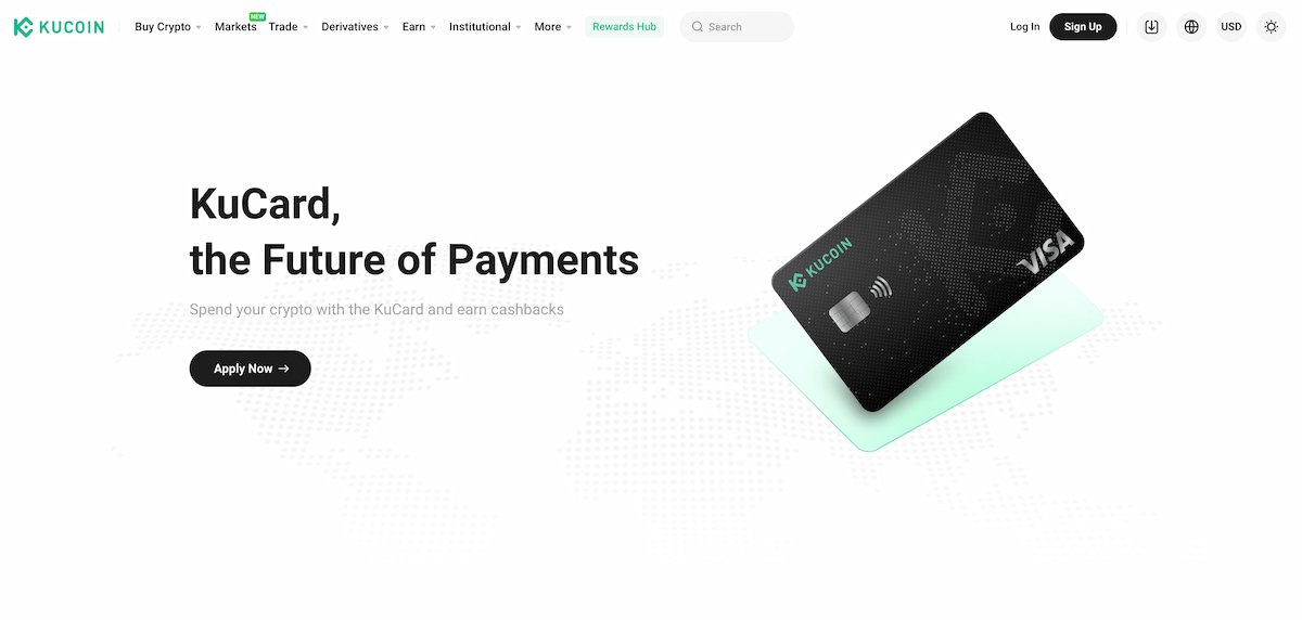 kucoin crypto kort nettside