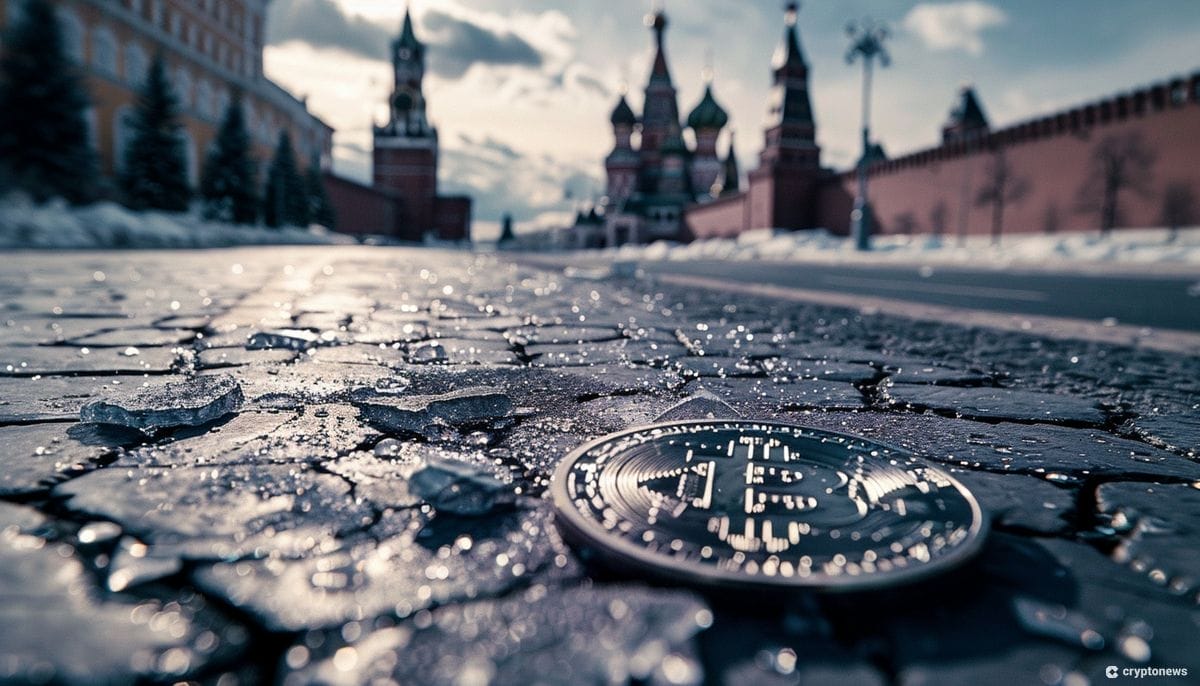 Digitaalinen rupla lanseerattiin virallisesti elokuussa 2023. Kuvassa ruplan kolikko maassa Kremlin edustalla.
