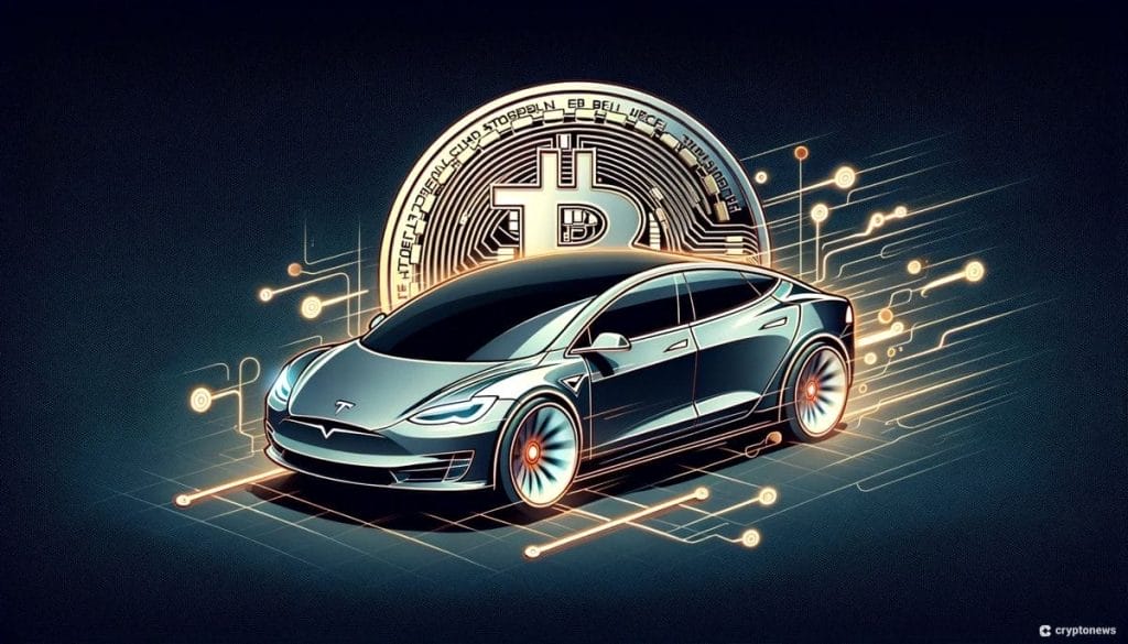 Bitcoin taustalla, Tesla edessä.