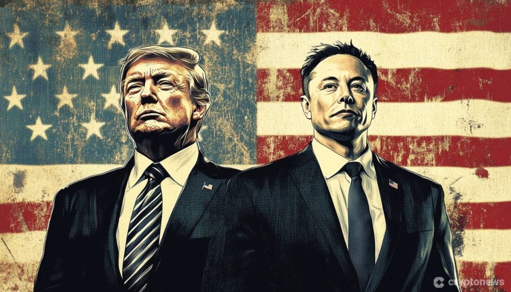 Donald Trumpin hallinto. Kuvassa Trump ja Musk.