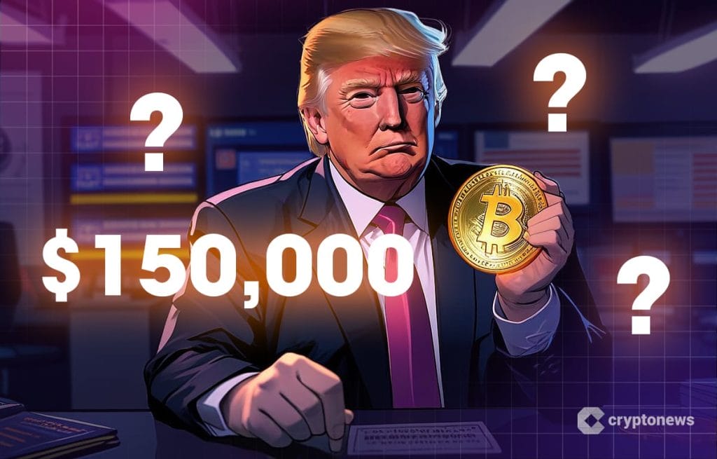 Bitcoin kolikko Donald Trump ja kysymysmerkkejä