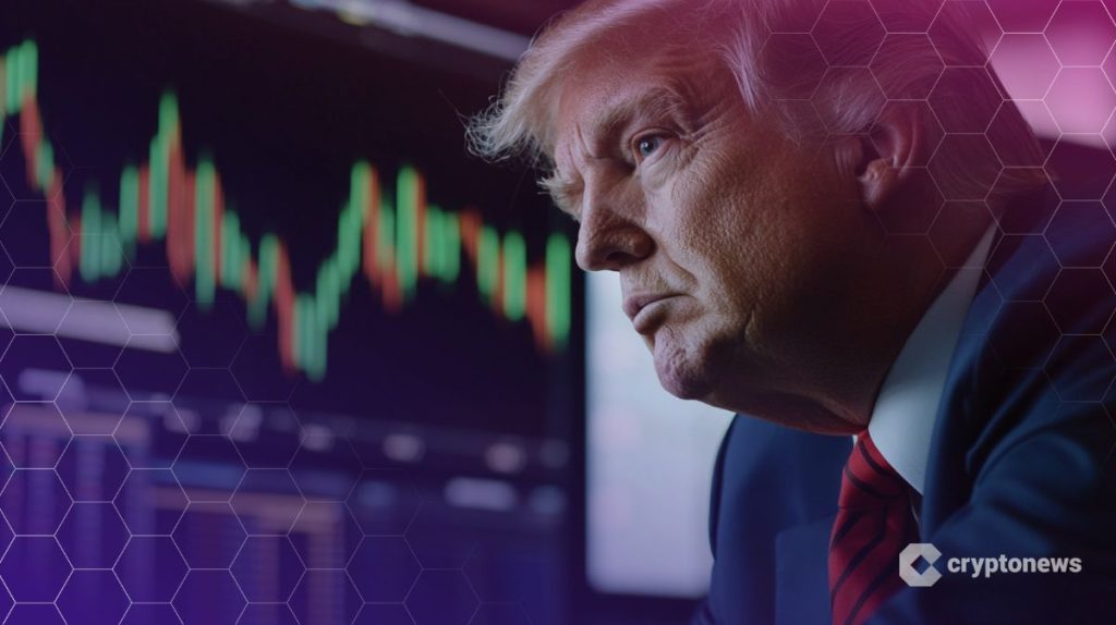 Trump coin kuvassa donald trump ja kurssikäyrä