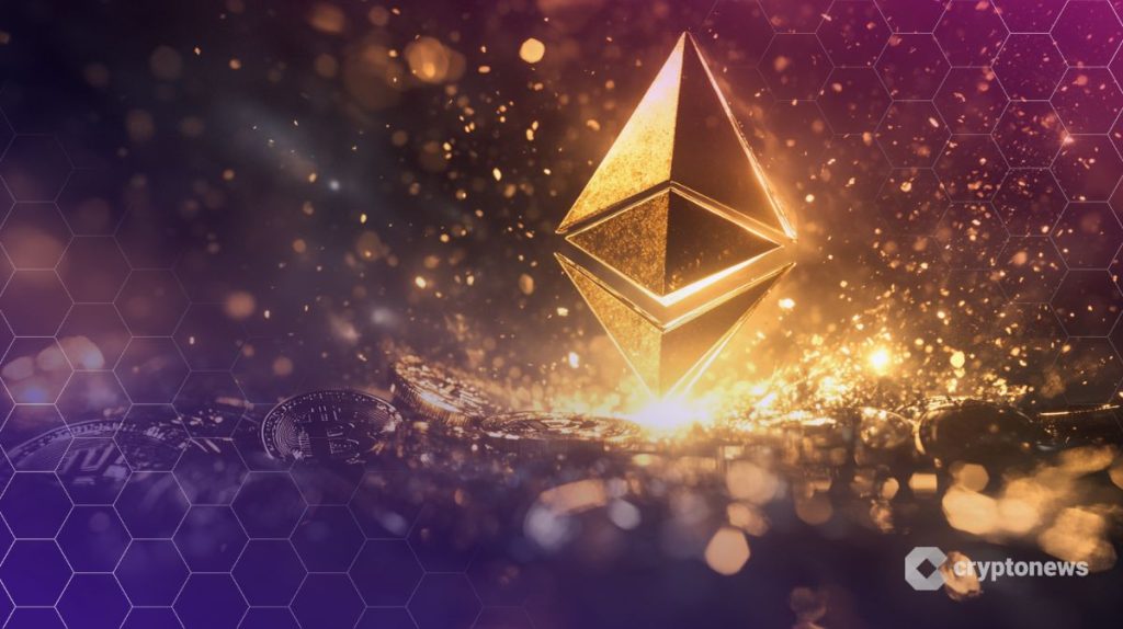 Ethereum logo avaruudessa