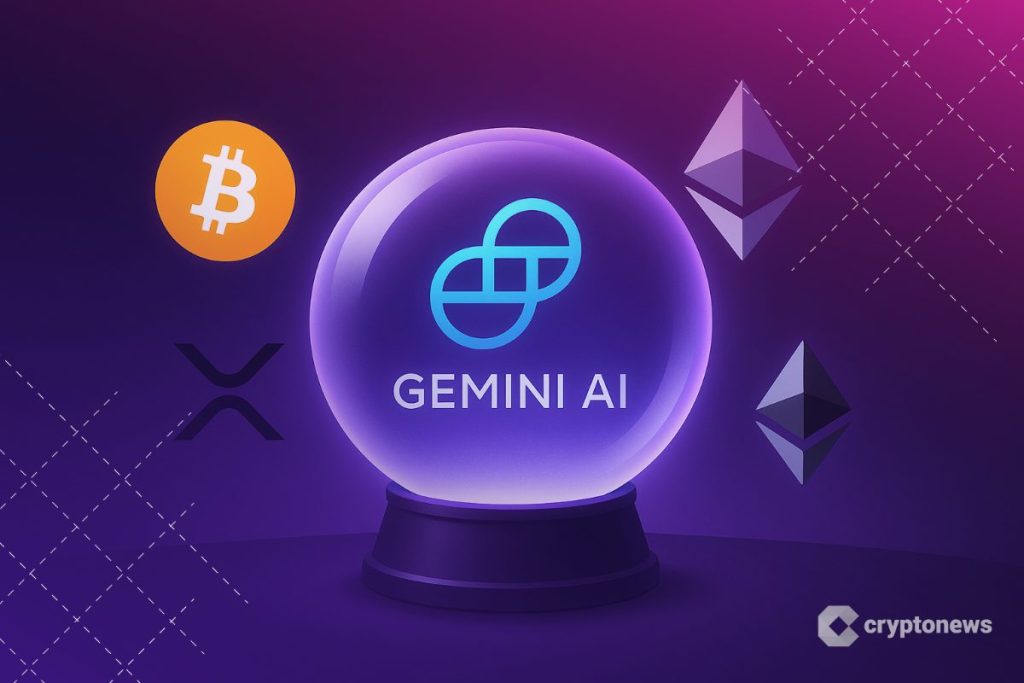 Gemini ennuste xrp, bitcoin ja ethereum