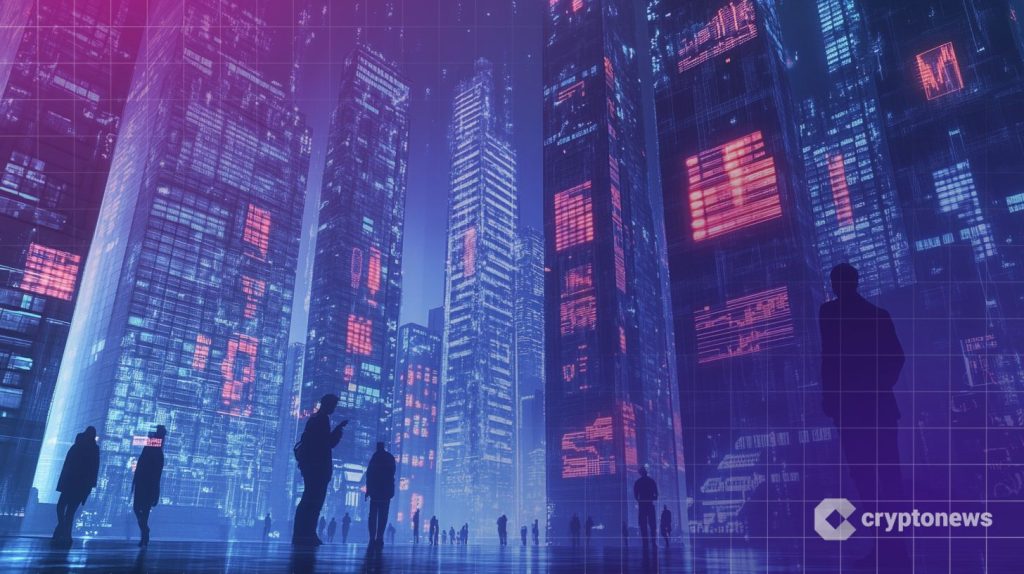 Money2 kuvituskuvassa futuristinen kaupunki