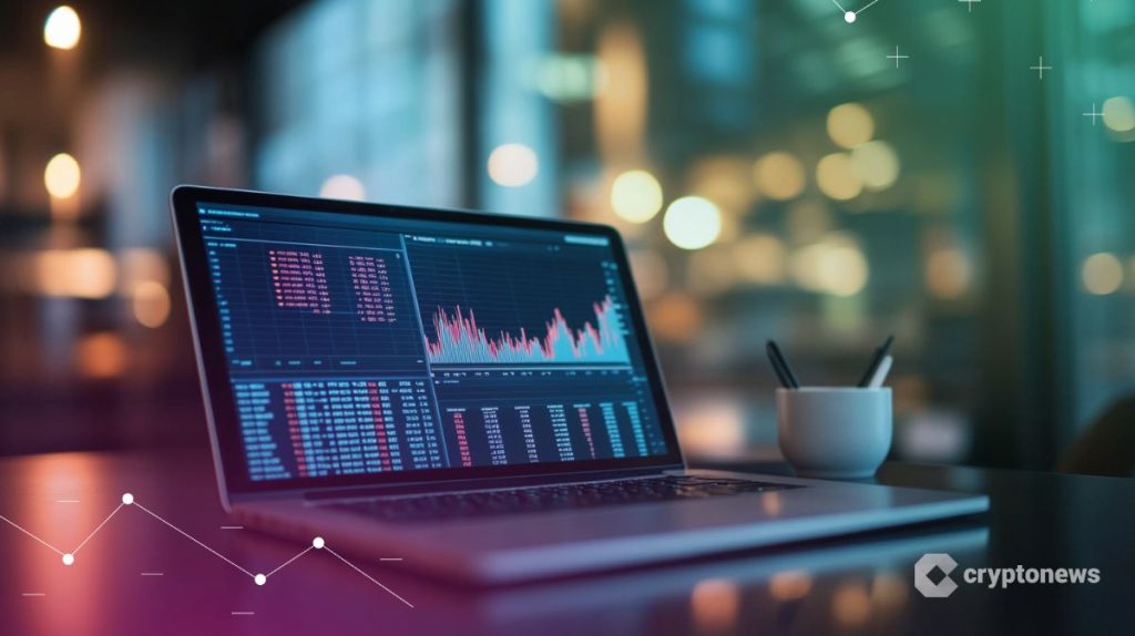 Google Finance kuvituskuvassa läppäri, jossa pörssidataa.