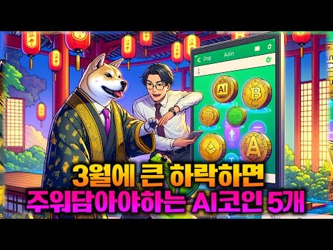 3월에 하락하면 주워담아야하는 AI코인 5개 #비트코인 #이더리움 #알트코인 #밈코인