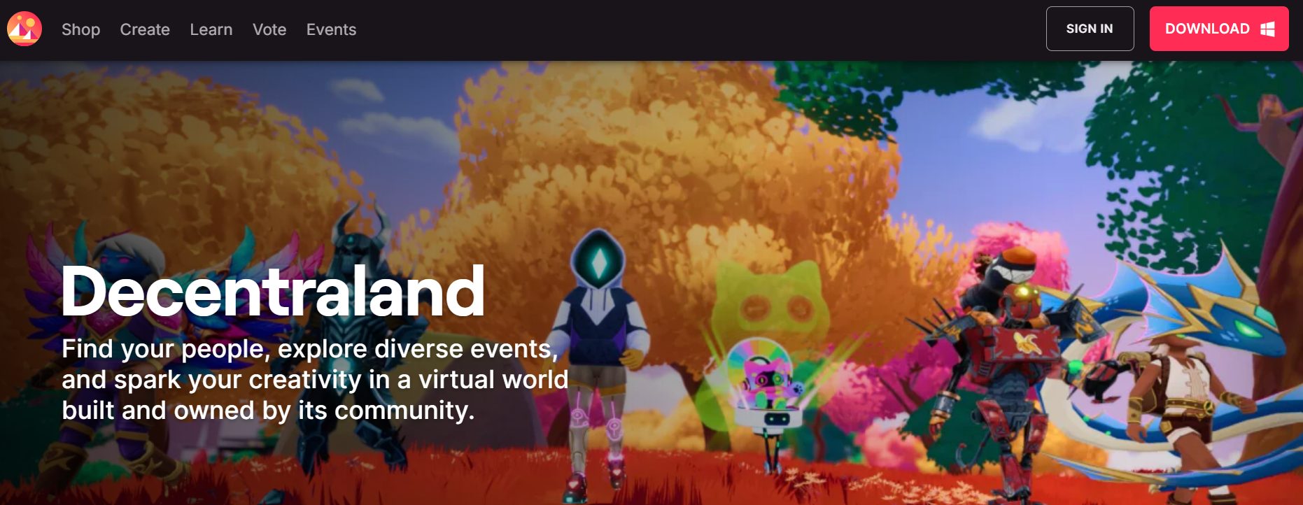 최고의 P2E 게임 디센트럴랜드