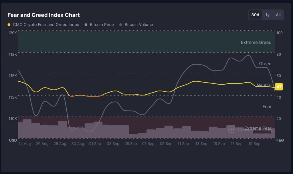 코인마켓갭 피어 앤 그리드 인덱스 차트