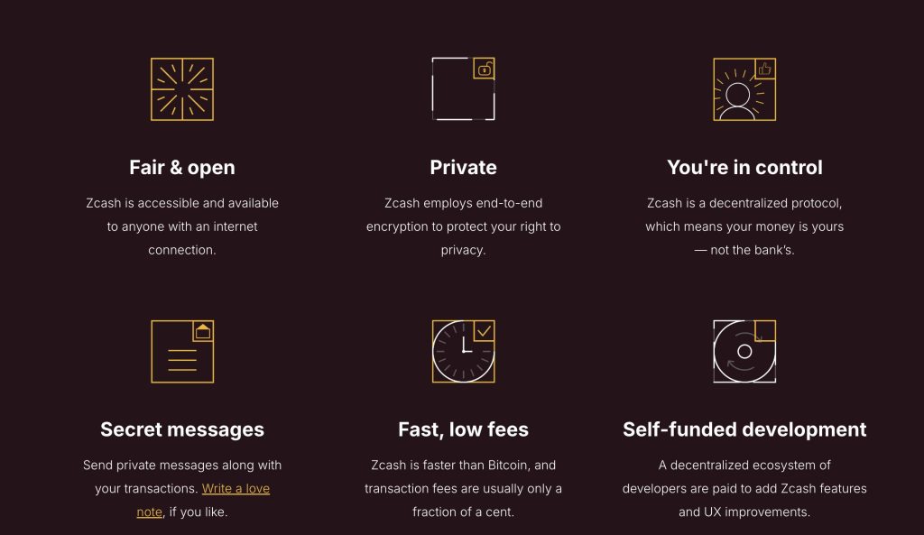 Zcash 지캐시 특징