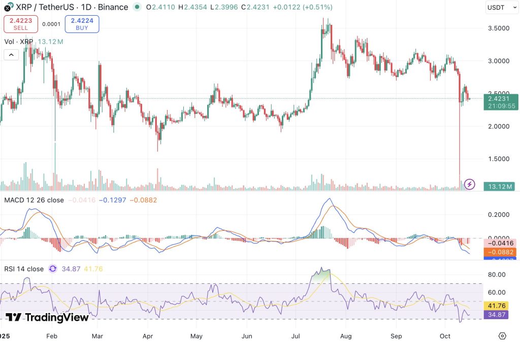 리플 시세 차트